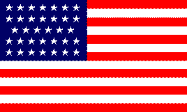 34 Star Linear US Flag - 3'x5' Polyester