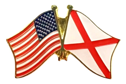 Alabama State Flag Double Pin