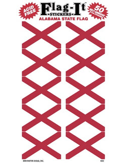 Alabama Flag Stickers - 50 per pack