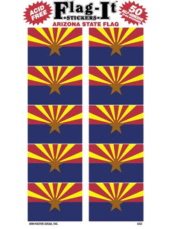 Arizona Flag Stickers - 50 per pack