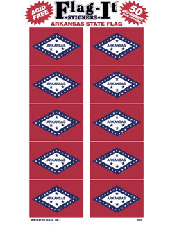 Arkansas Flag Stickers - 50 per pack