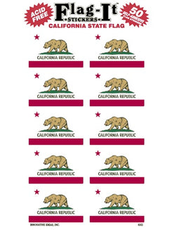 California Flag Stickers - 50 per pack