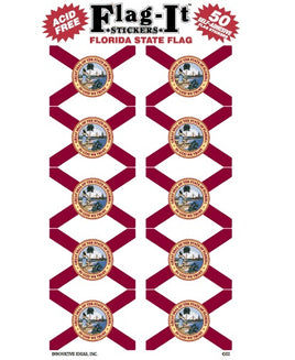 Florida Flag Stickers - 50 per pack