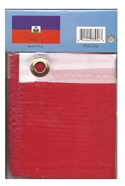 Haiti polyester flag in its packaging