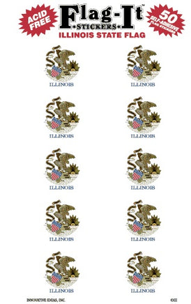 Illinois Flag-It Stickers