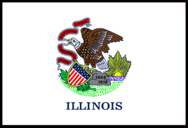 Illinois Polyester State Flag - 3'x5'