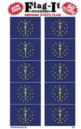 Indiana Flag-It Stickers