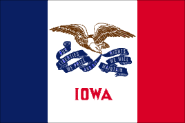 Iowa 3'x5' Nylon State Flag