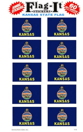 Kansas 50 Pack Flag-It Stickers