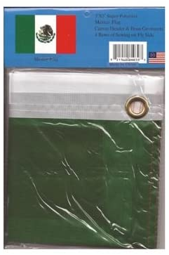 Mexico polyester flag in its packaging