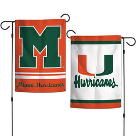Miami Hurricanes (Vault) 12.5” x 18" College Garden Flag