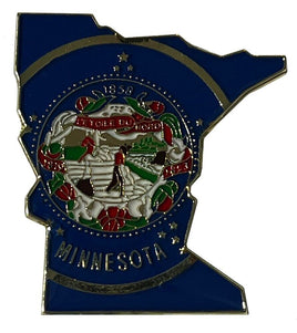 Minnesota State Lapel Pin - Map Shape (Updated Version)