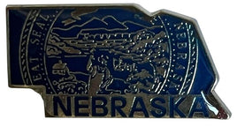 Nebraska State Lapel Pin - Map Shape (Updated Version)