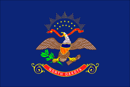 North Dakota 3'x5' Nylon State Flag