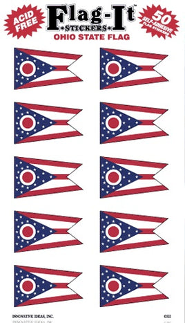 Ohio Flag Stickers - 50 per pack