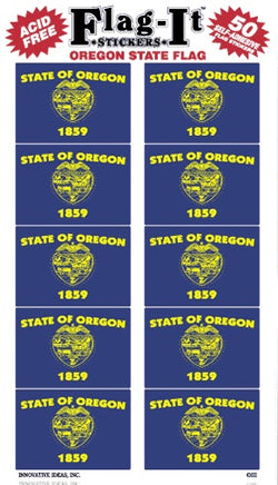Oregon Flag-It State Stickers
