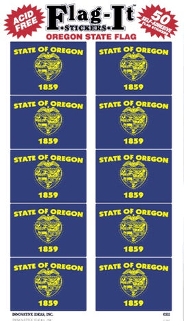 Oregon Flag Stickers - 50 per pack