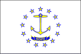 Rhode Island Polyester State Flag - 3'x5'