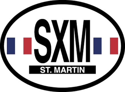 Saint Martin Oval Reflective Decal