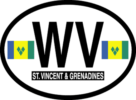 Saint Vincent Reflective Oval Decal