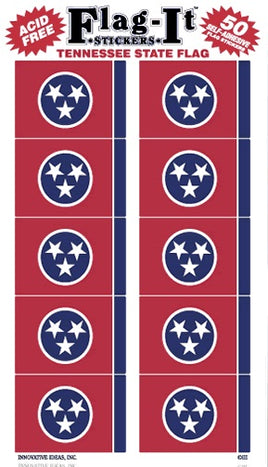 Tennessee Flag Stickers - 50 per pack