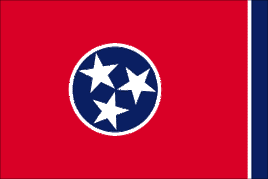 Tennessee 3'x5' Nylon State Flag