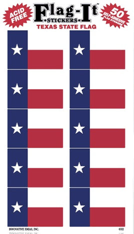 Texas Flag Stickers - 50 per pack