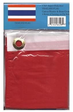Thailand polyester flag in its packaging