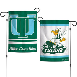 Tulane (Vault) Green Wave 2.5” x 18" College Garden Flag