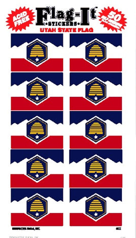 Utah Flag Stickers - 50 per pack