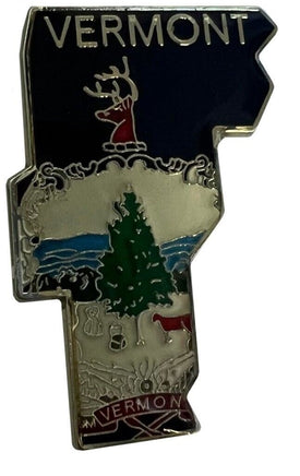 Vermont map pin flag background