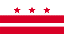 Washington DC Polyester State Flag - 3'x5'