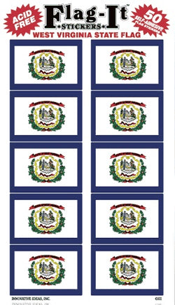 West Virginia Flag-It Stickers