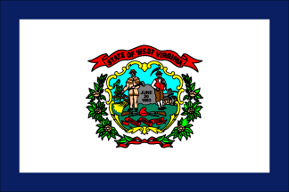 West Virginia polyester state flag