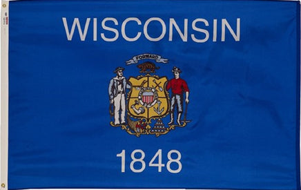 Wisconsin nylon state flag