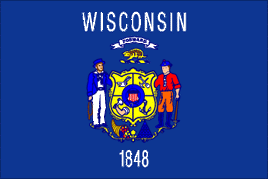 Wisconsin Polyester State Flag - 3'x5'