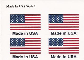 Made in USA flag sheet stickers
