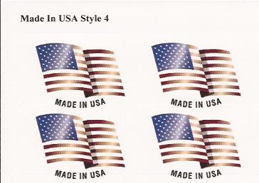 Made in USA flag sheet stickers