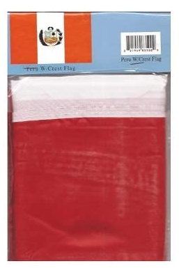 Peru polyester flag in its packaging