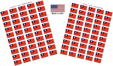 Taiwan flag sheet stickers