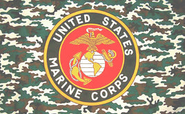 Marine Corps Camo Polyester Flag - 3'x5'