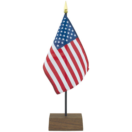 1, 2 or 3 Hole Walnut Wood Flag Stands