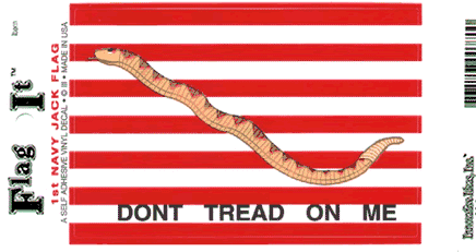 1st Navy Jack Flag Decal