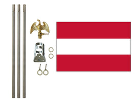 3'x5' Austria Polyester Flag with 6' Flagpole Kit