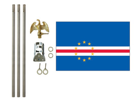 3'x5' Cape Verde Polyester Flag with 6' Flagpole Kit