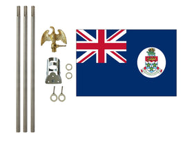 3'x5' Cayman Island (Blue) Polyester Flag with 6' Flagpole Kit