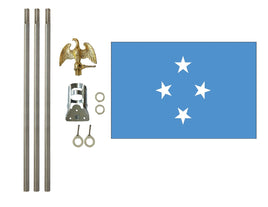 3'x5' Micronesia Polyester Flag with 6' Flagpole Kit