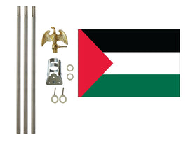 3'x5' Palestine Polyester Flag with 6' Flagpole Kit