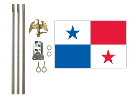 3'x5' Panama Polyester Flag with 6' Flagpole Kit