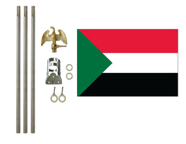 3'x5' Sudan Polyester Flag with 6' Flagpole Kit
